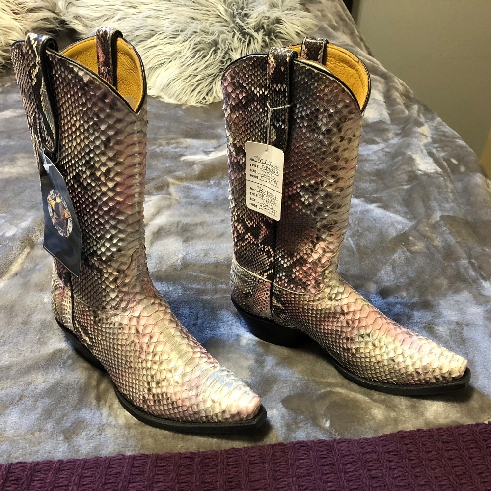 Multicolor Python Exotic Snakeskin Cowboy boots